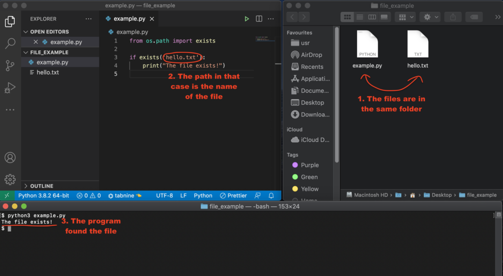 Python how to check if file exists