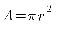 Circle area given radius