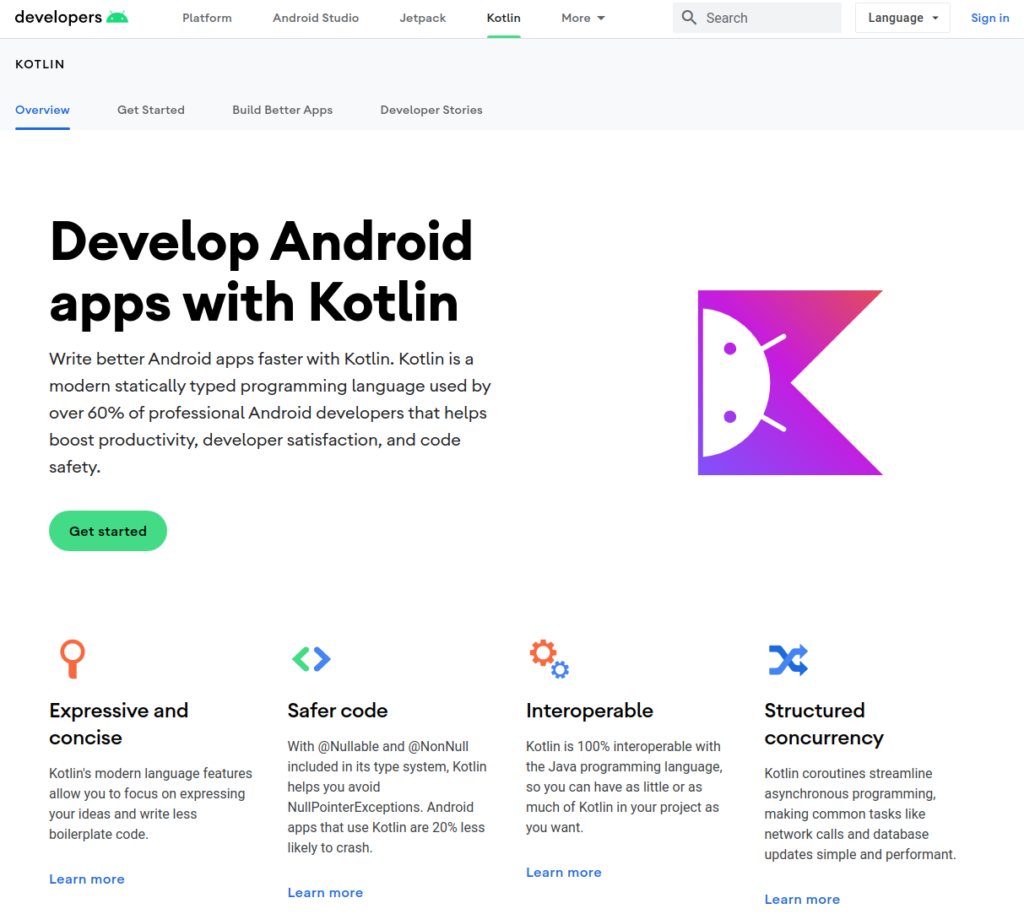 Kotlin home page
