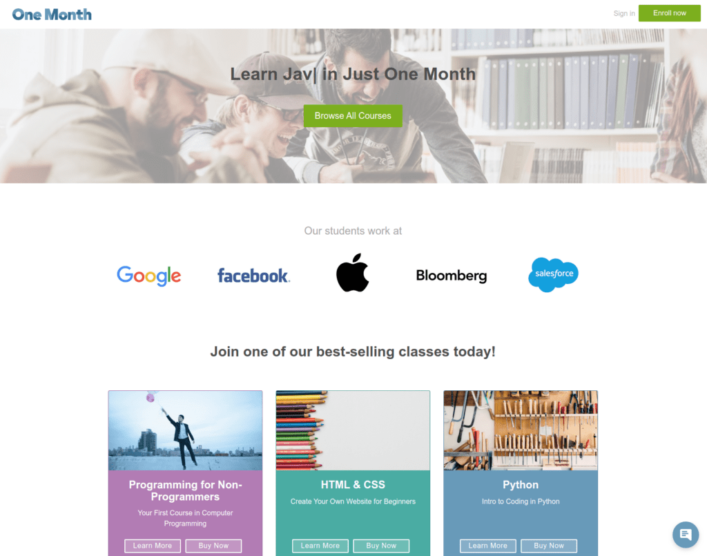 OneMonth website to learn programming