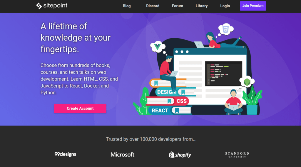 Sitepoint website to learn programming