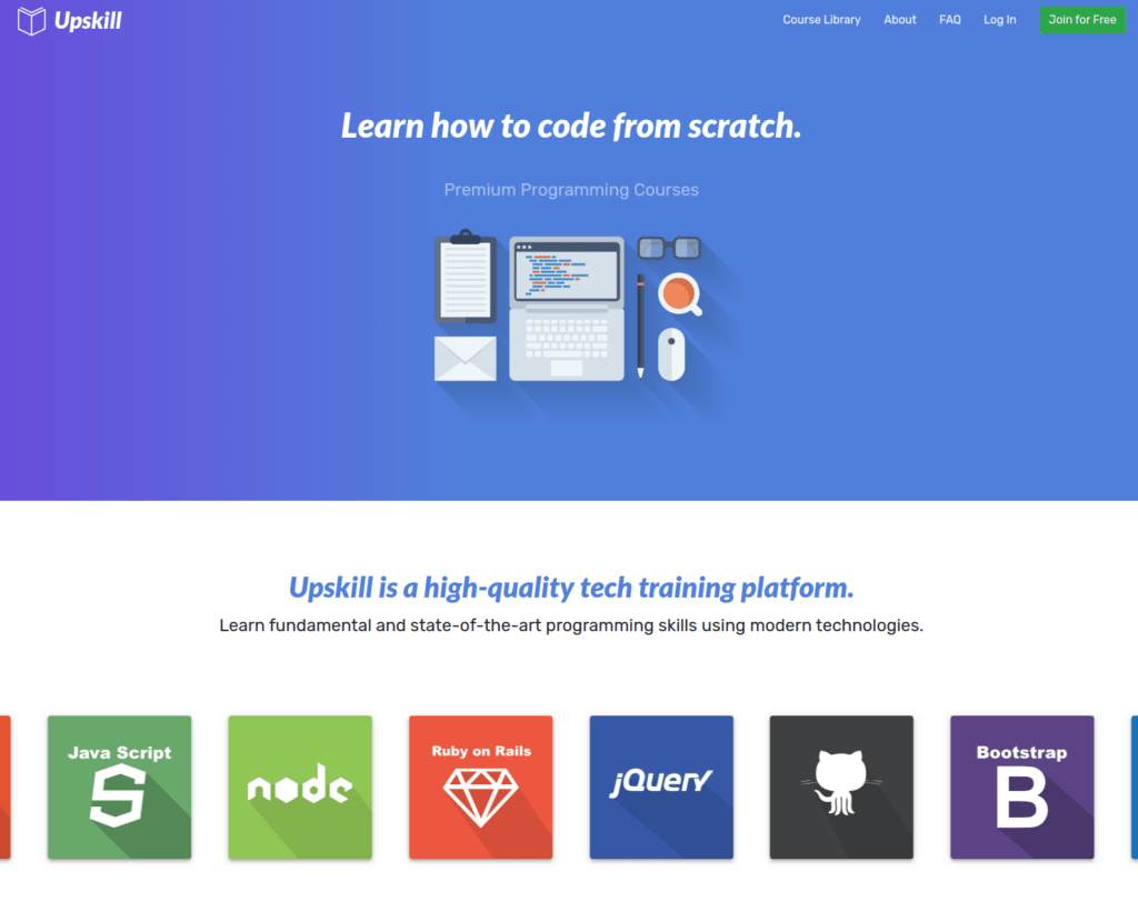 Upskill website to learn programming