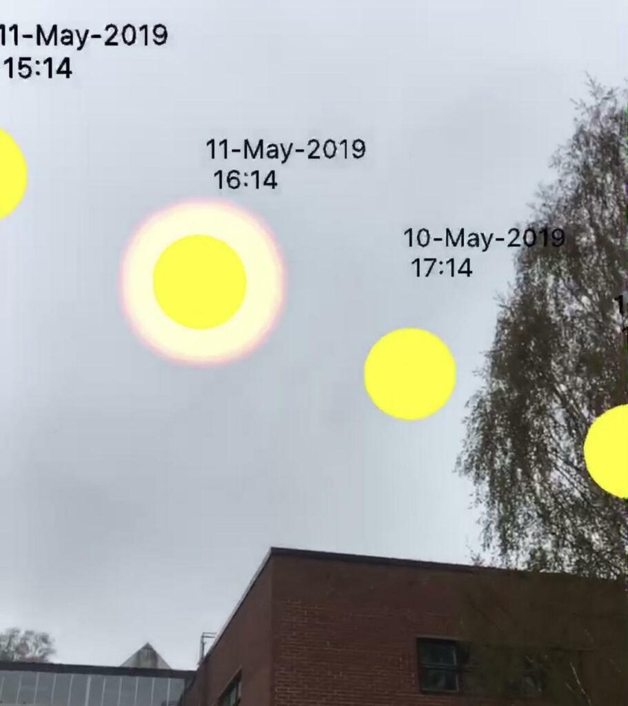 an AR app that tracks solar position