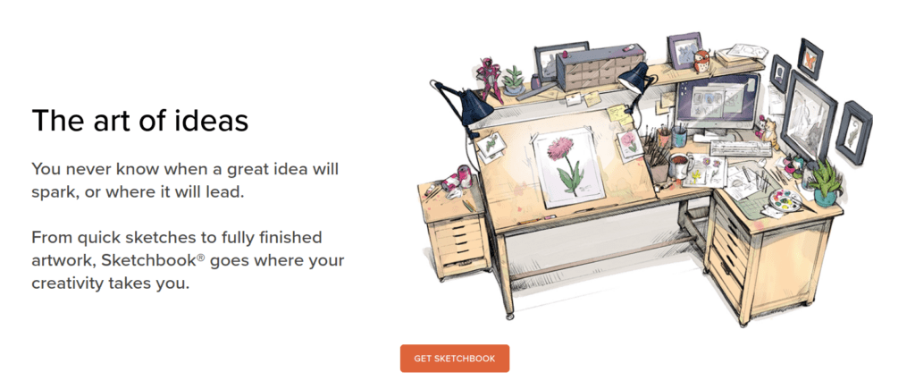 Autodesk Sketchbook as an illustrating software