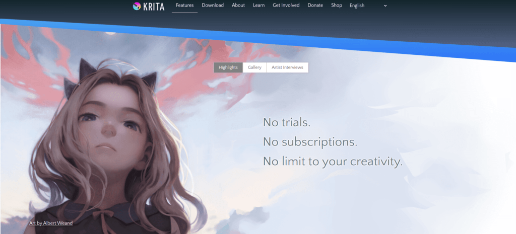 Krita as an illustrating software