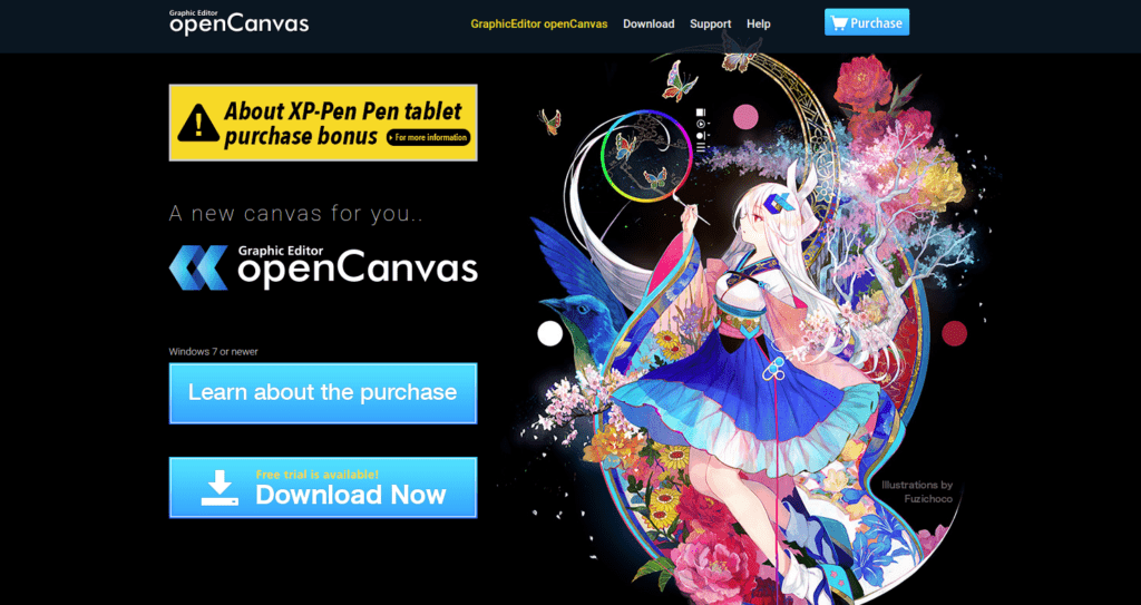 openCanvas as an illustrating software