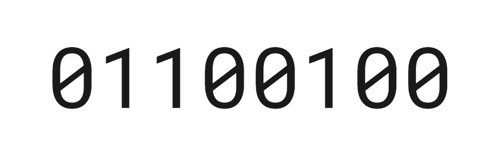 a byte 01100100