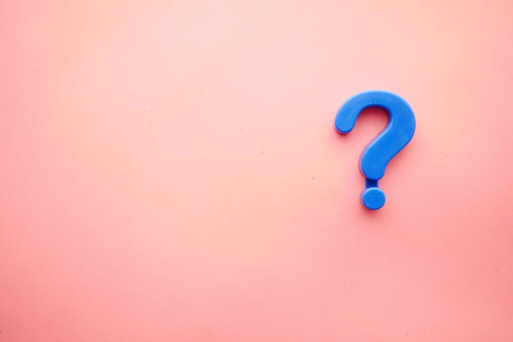 A question mark on the wall