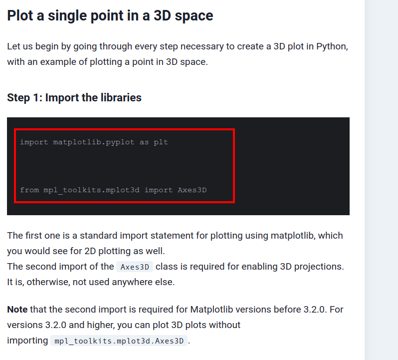 Plotting with a library in a code example 