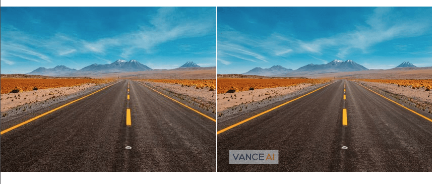 Vance AI image upscaler upscaling a blurry scenery