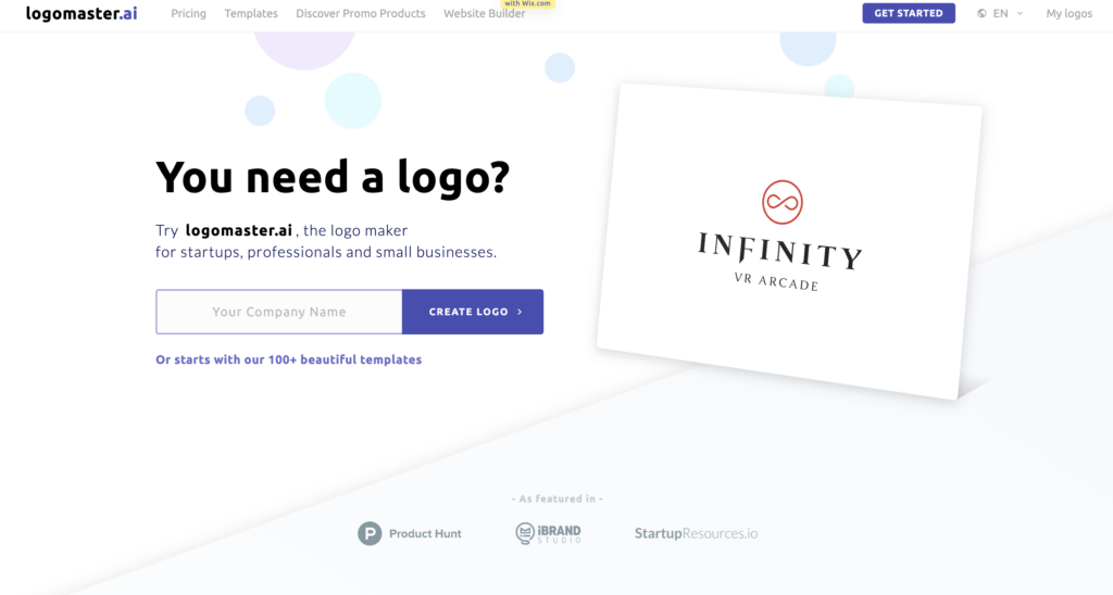 Logomaster AI AI logo generator website