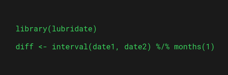 Time difference in months in R