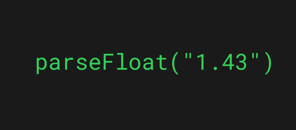 parsefloat function string to number