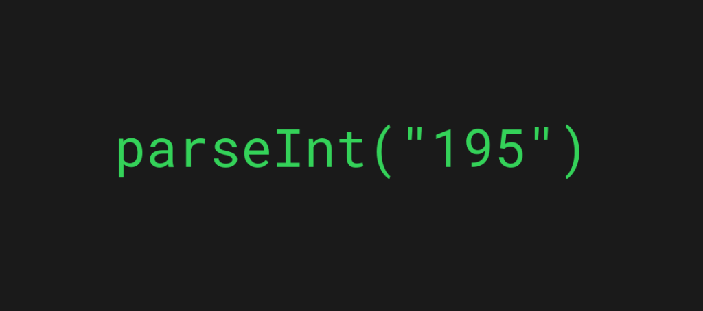 parseint function string to number