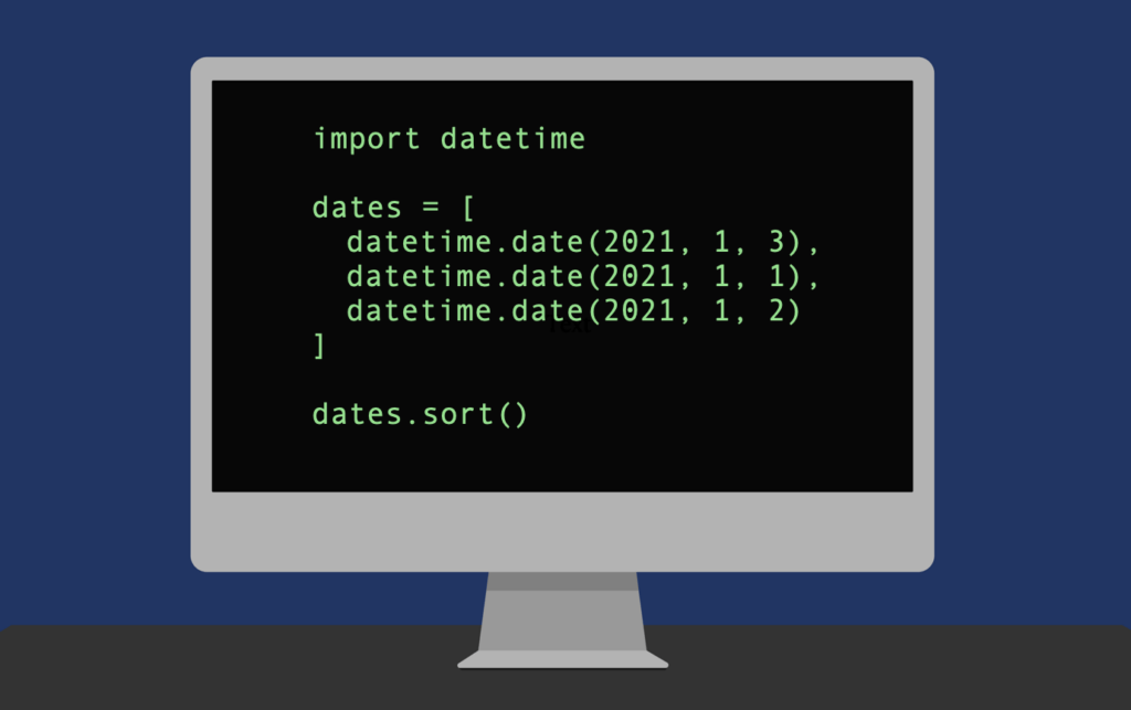 Sorting a list of dates in Python