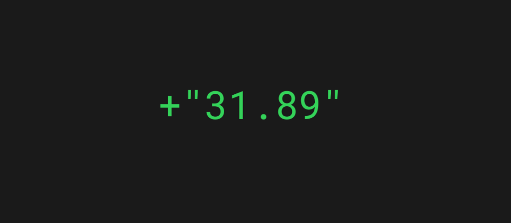 + operator string to number