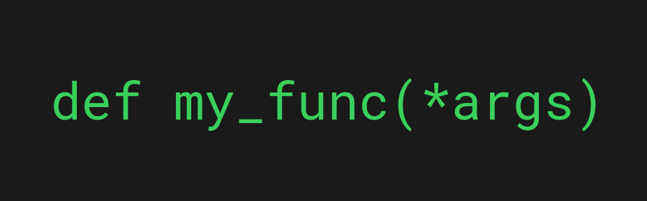 A python function that accepts any number of arguments