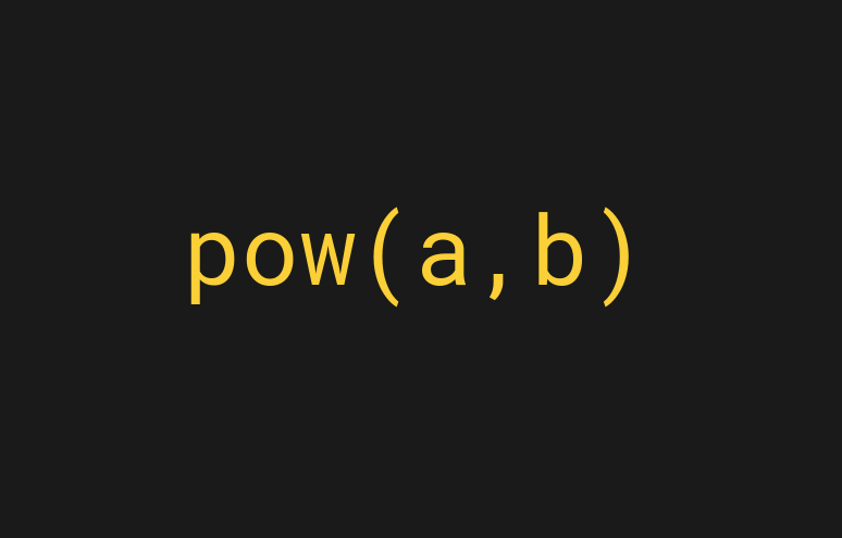 The built-in pow function in Python
