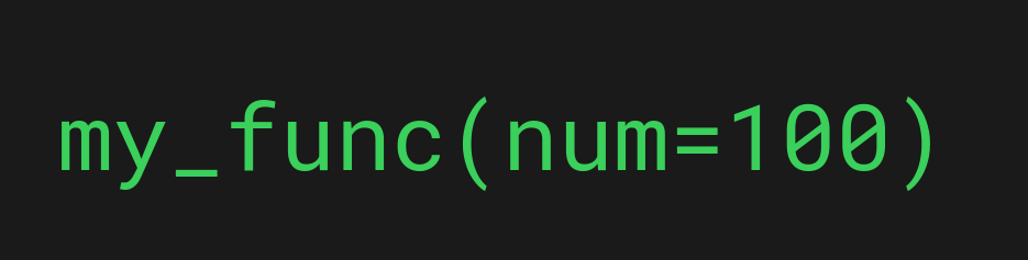 Calling a Python function with keyword arguments