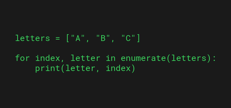 Loop with index in Python with the enumerate function