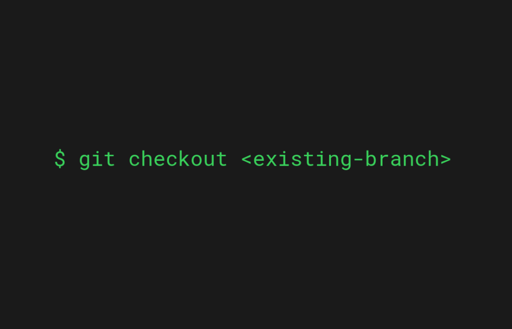 Using git checkout command to change git branch