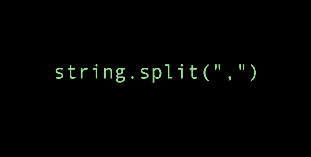 String.split() function converts a comma-delimited string to a list in Python