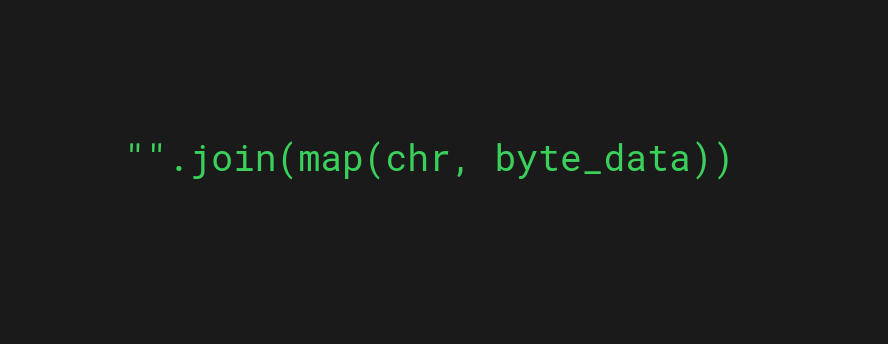 Using str.join and map() function to convert bytes to string in Python