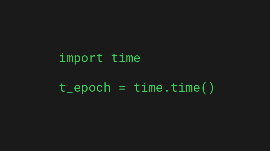 Epcoh time in Python