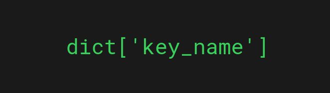 Accessing a dictionary value with square brackets in Python