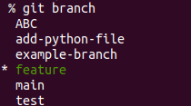 Checking out the current working branch with git branch
