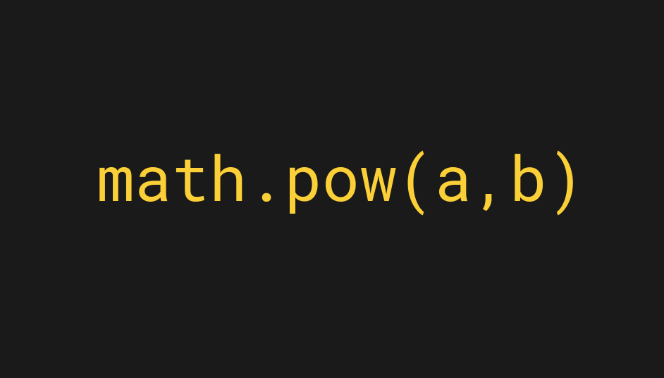 The math.pow() function in Python