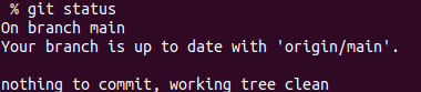 Running git status to check the changes to the text file