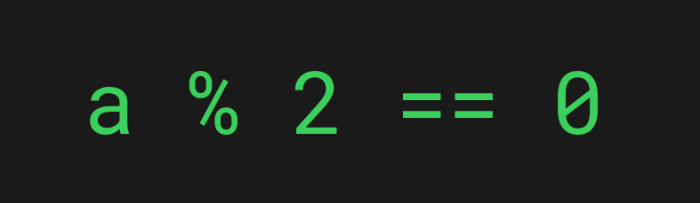 Using modulo to check if a value is even