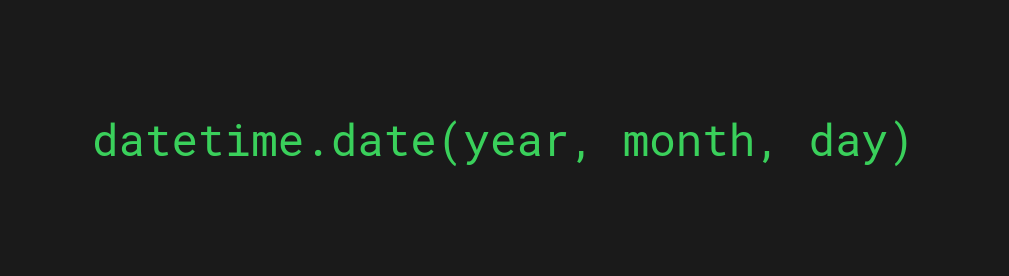 Creating a Python date object from date components with datetime.date constructor