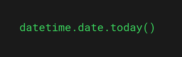 Current date with datetime.date.today function