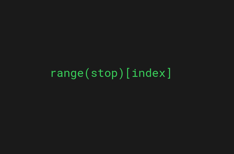 Accessing a Python range value at index using the square brackets operator