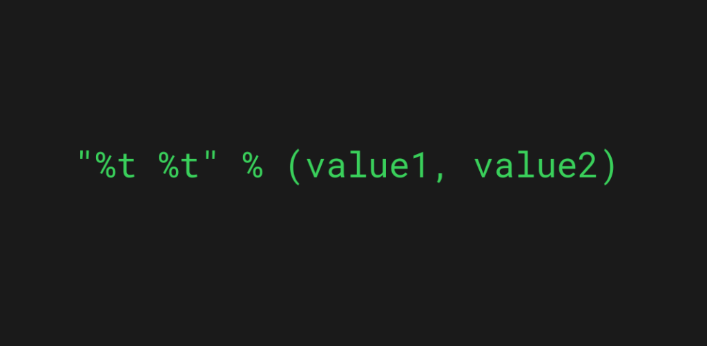 Formatting Python strings with the % operator