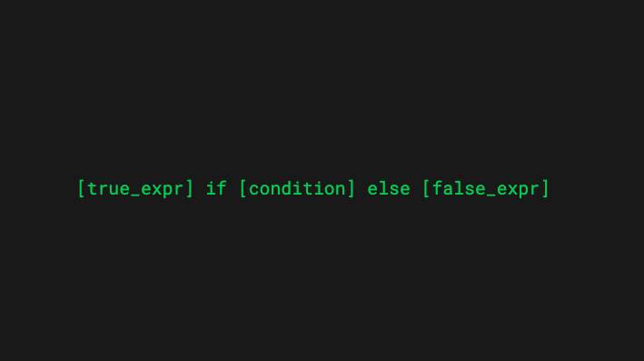 Ternary operator syntax in Python