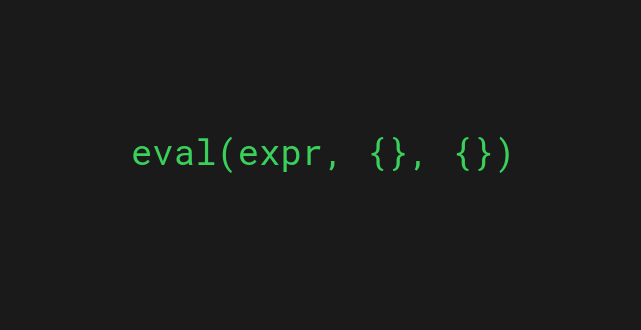 Restricting the global and local namespace access in eval function call