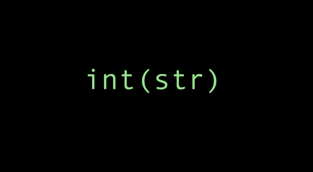 Convert a string to int in Python with the int() function