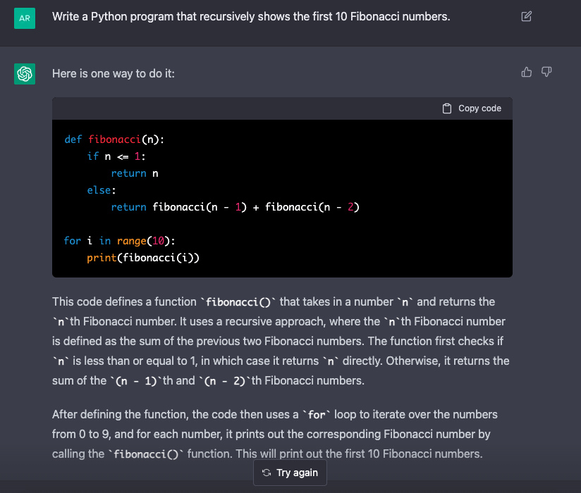 Solving a coding problem with ChatGPT