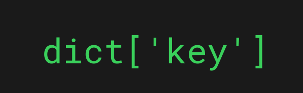 dict['key'] square accessing operator example
