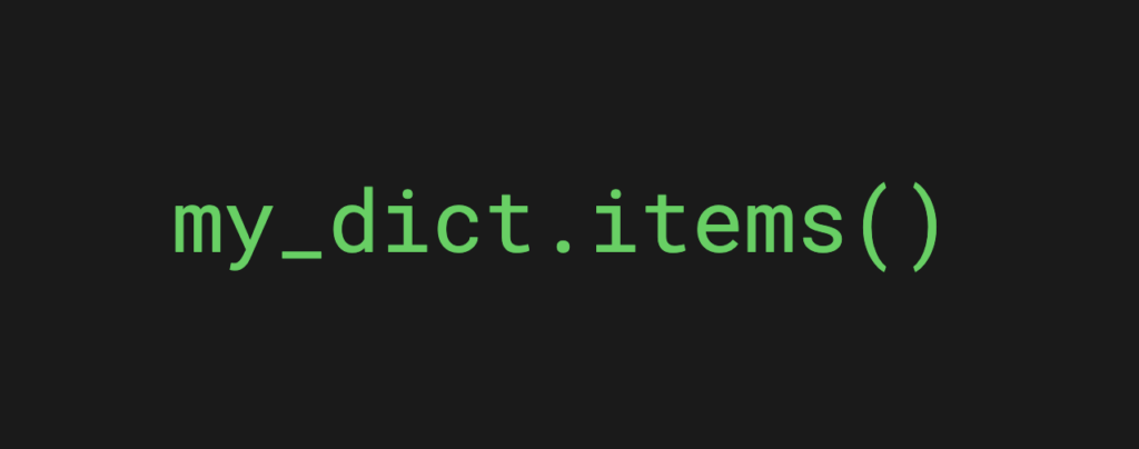 Dictionary items() method returns the keys and values in an iterable form