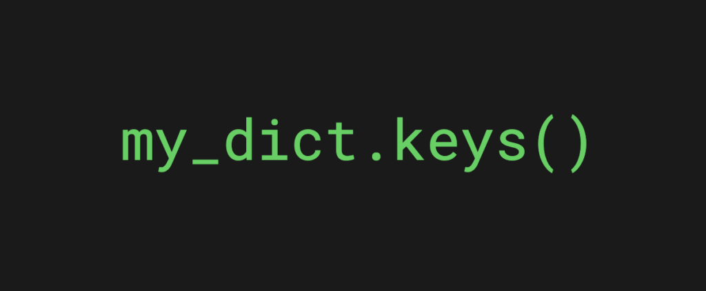 Dictionary keys() method returns the keys in an iterable format