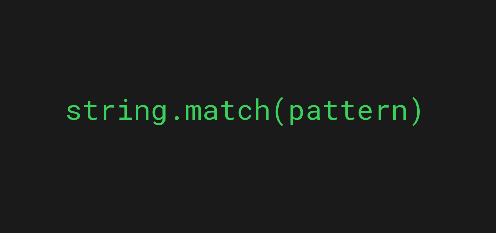 JavaScript string.match() method