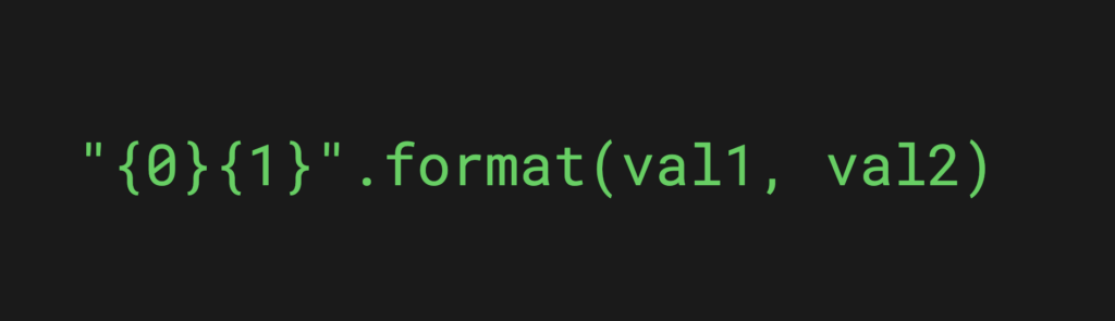 Python str.format() method without a space