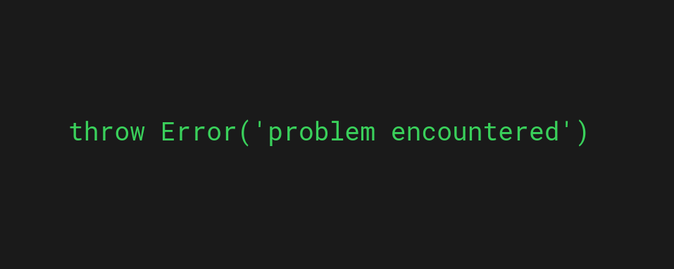 javascript throw new error cause