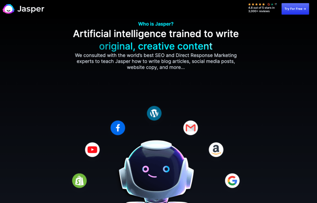 Jasper AI writing tool