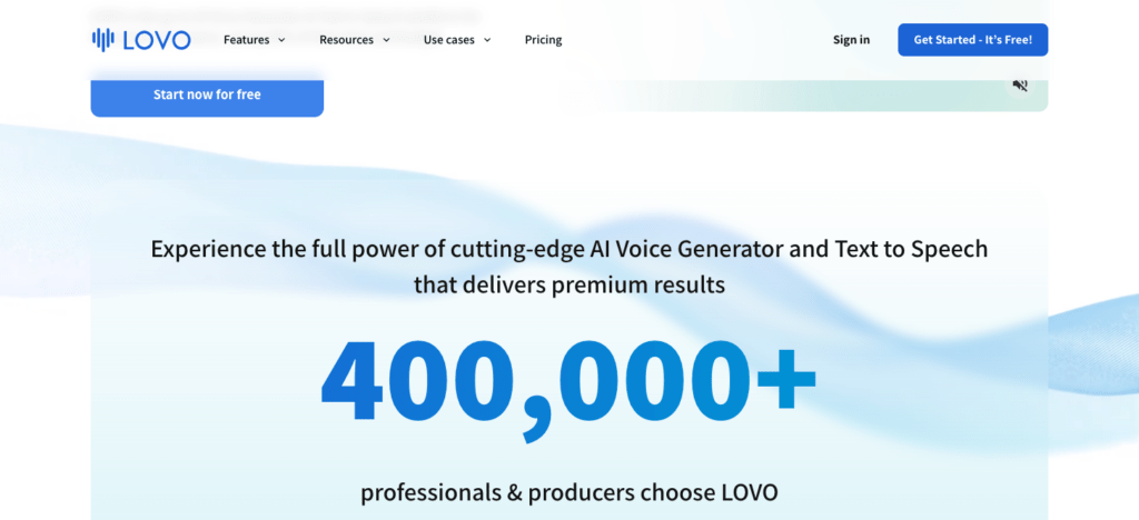 Lovo AI voice generator