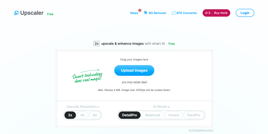 Stockphotos upscaler